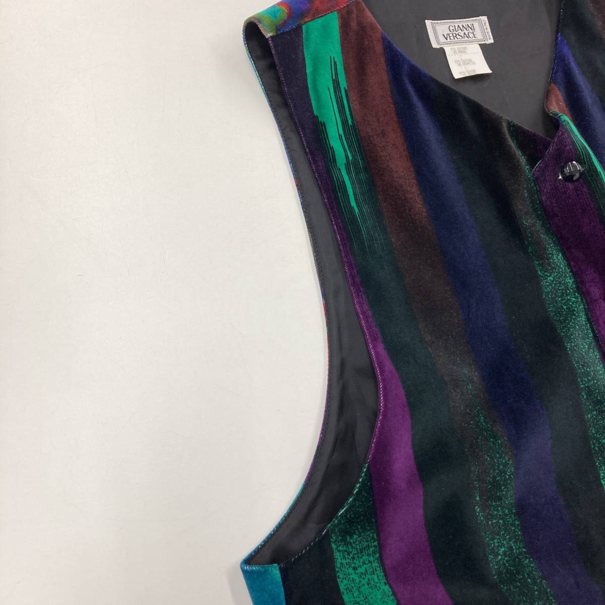 90s VINTAGE GIANNI VERSACE Italy made velour total pattern the best gilet 48 (L size ) Gianni Versace Versace Vintage 3030169