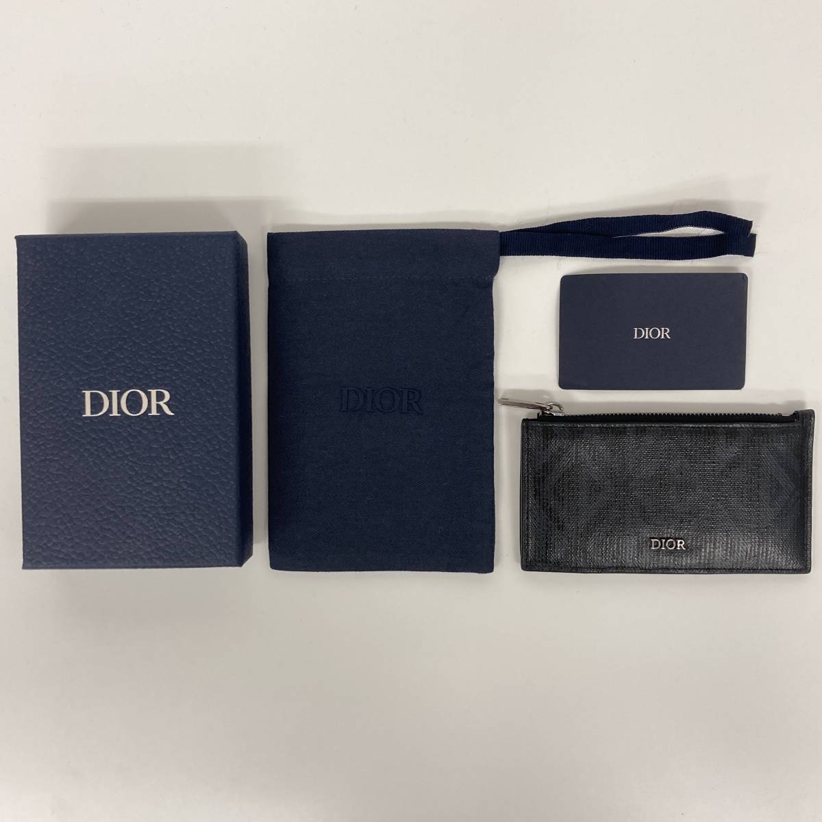 Dior CD Diamond フラグメントケース カードケース イタリア製 ディオール CDダイヤモンド ミニウォレット コインケース 2090443_画像3