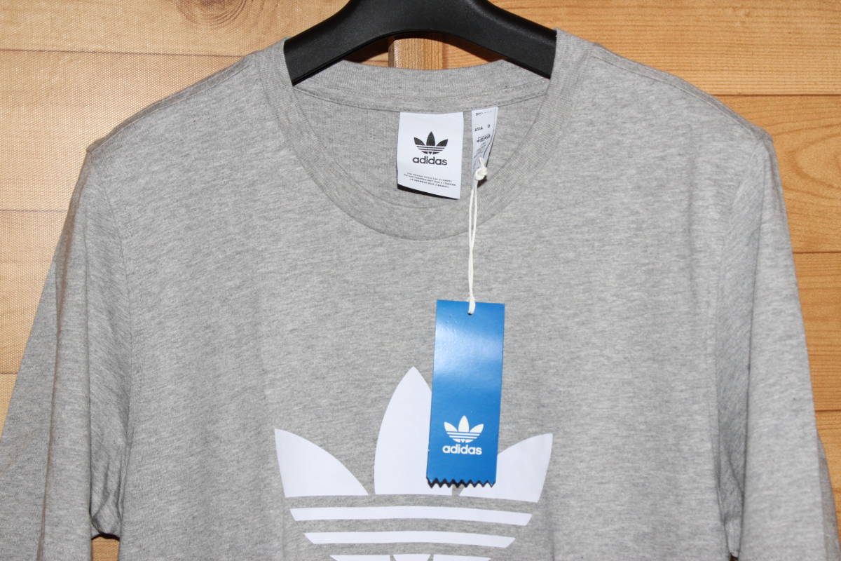 未使用アディダスadidas　メンズM　灰　オリジナルス　アディカラー クラシックス トレフォイル 半袖Tシャツ GN3465　送料無料即決