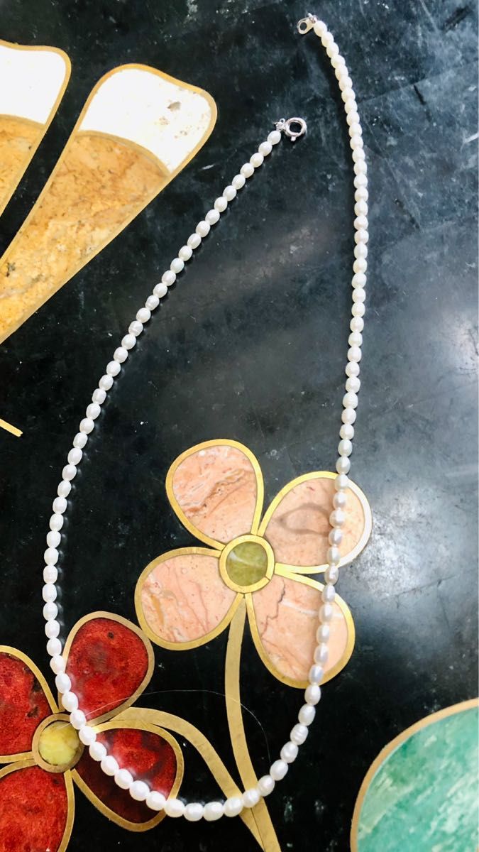 パールネックレス『本真珠』 全長約42センチ 真珠