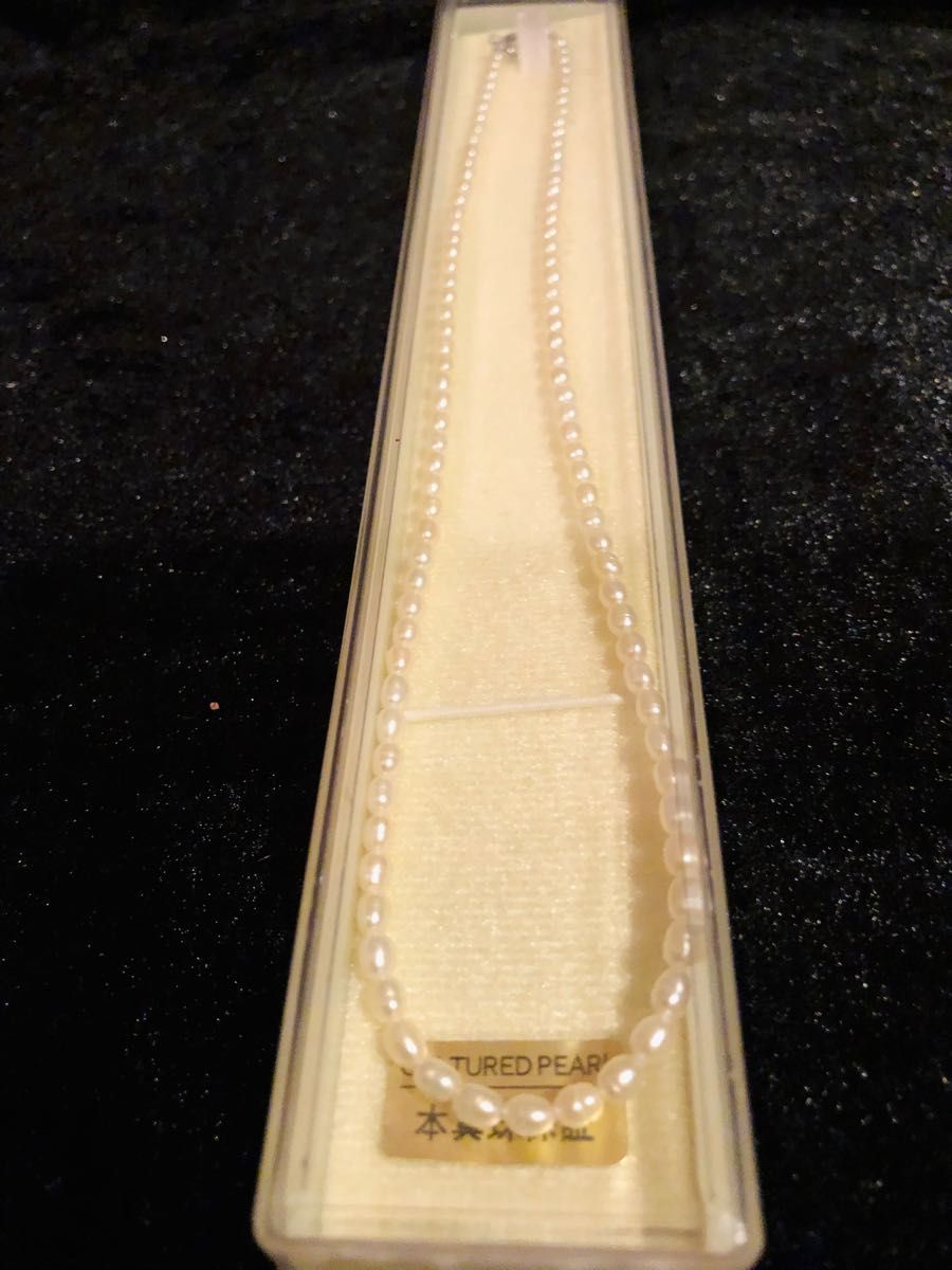 パールネックレス『本真珠』 全長約42センチ 真珠