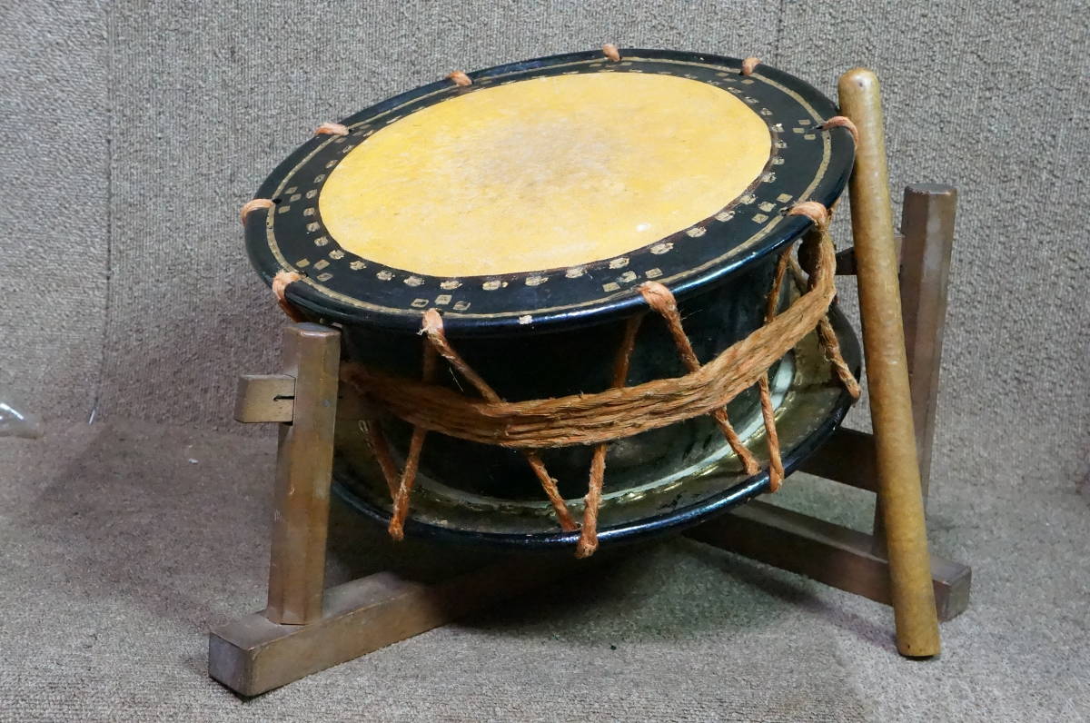 締め太鼓 外径34cm 下方台 締太鼓 附締太鼓 和太鼓 (附締太鼓)|売買