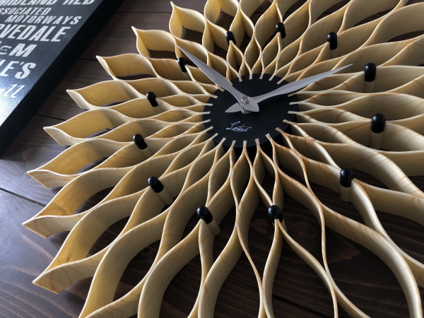ウォールクロック 掛け時計 北欧風 レトロ カフェ インテリアクロック オブジェのような時計 大きい ナチュラル_画像3