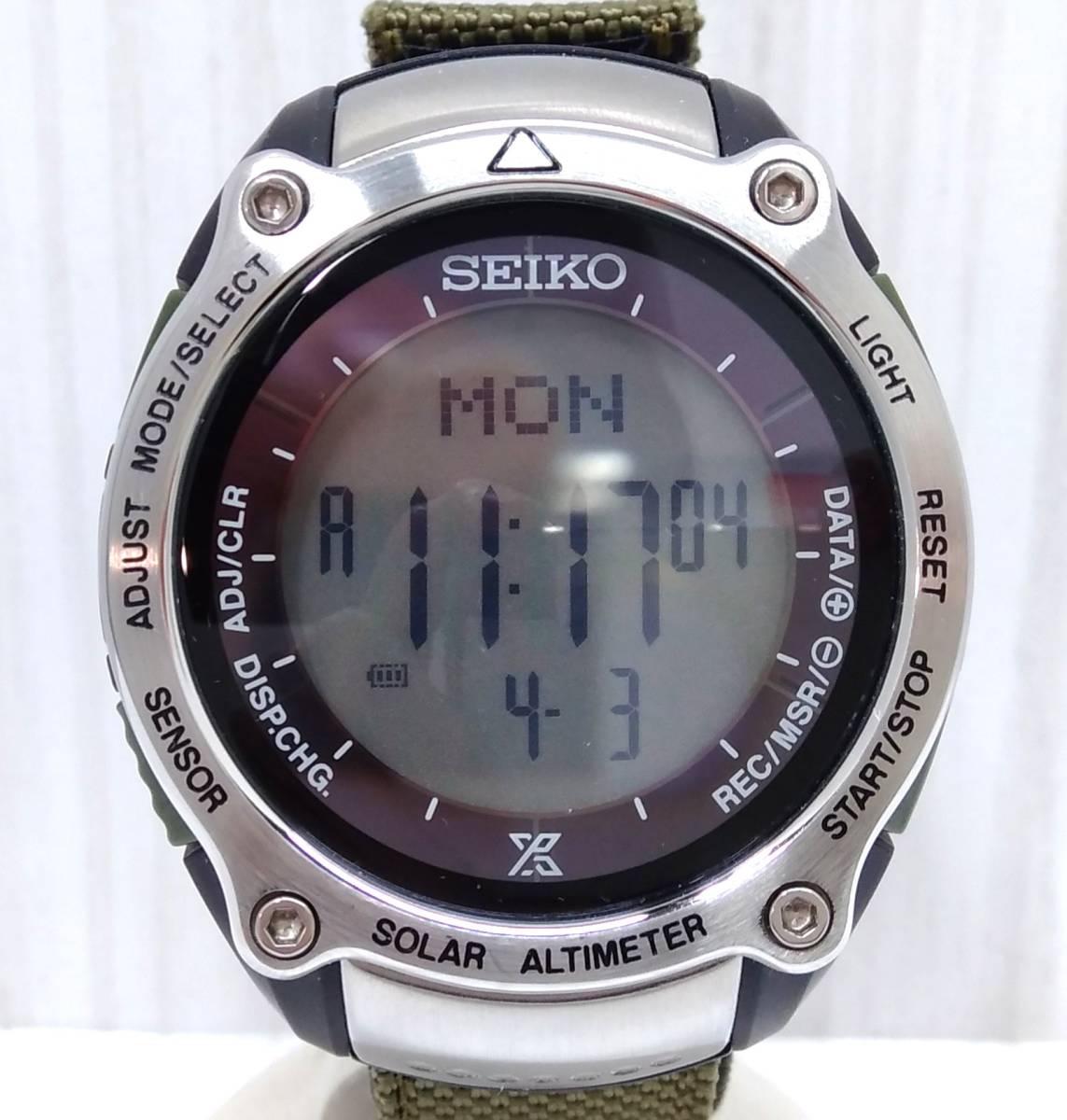SEIKO セイコー プロスペックス アルピニスト S822-00B0／401*** 登山用ウォッチ ソーラー 腕時計