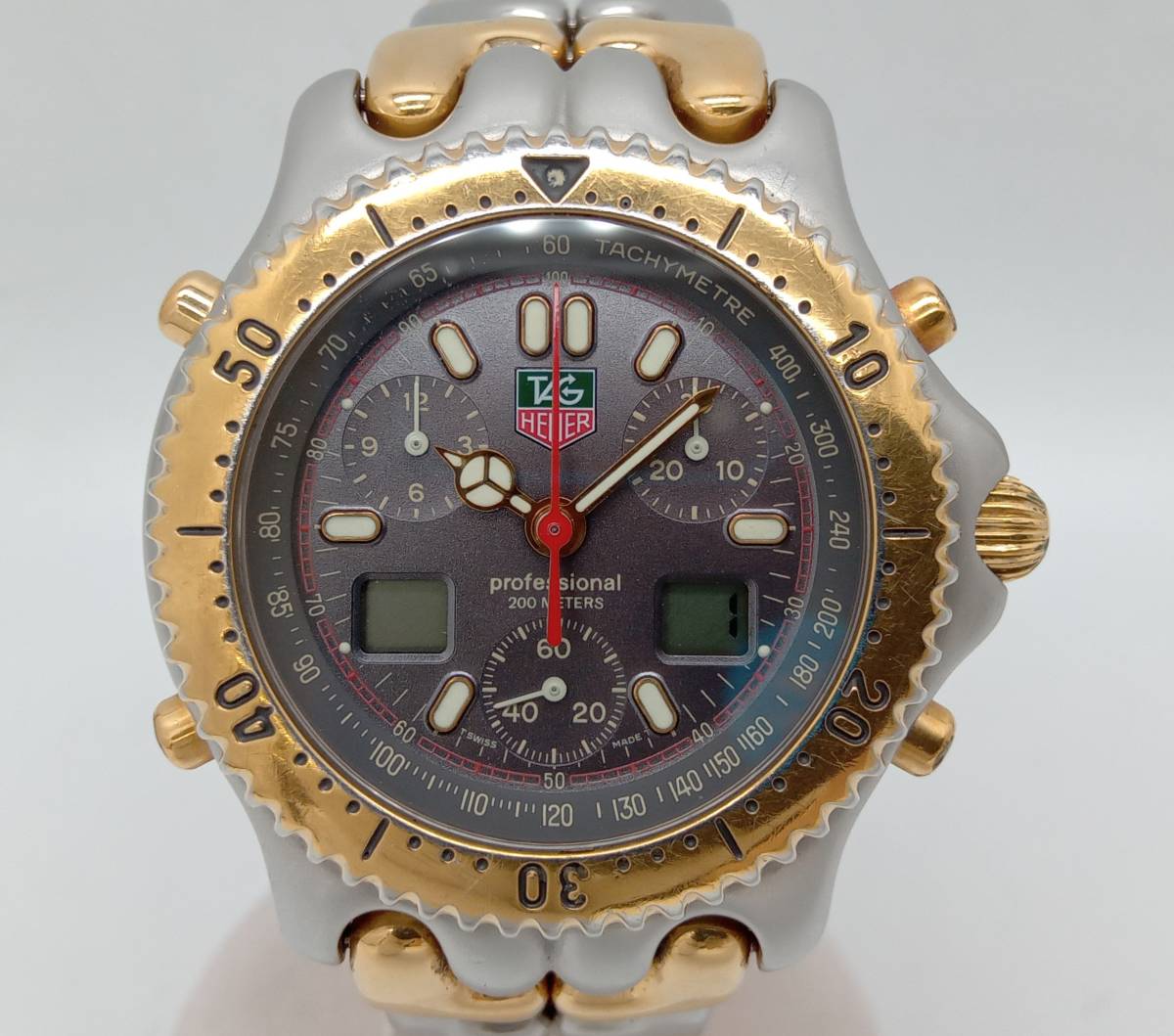 TAG HEUER タグホイヤー セルシリーズ アイルトン・セナモデル クォーツ メンズ 腕時計 S25.206M グレー文字盤 アナデジ 店舗受取可