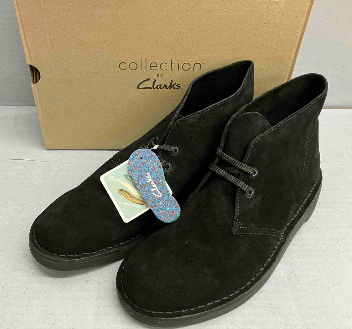  прекрасный товар * Clarks Clarks мужской короткие сапоги 15770 черный чёрный UK10 28cm EXTRME COMFORT с биркой с коробкой кожа обувь 