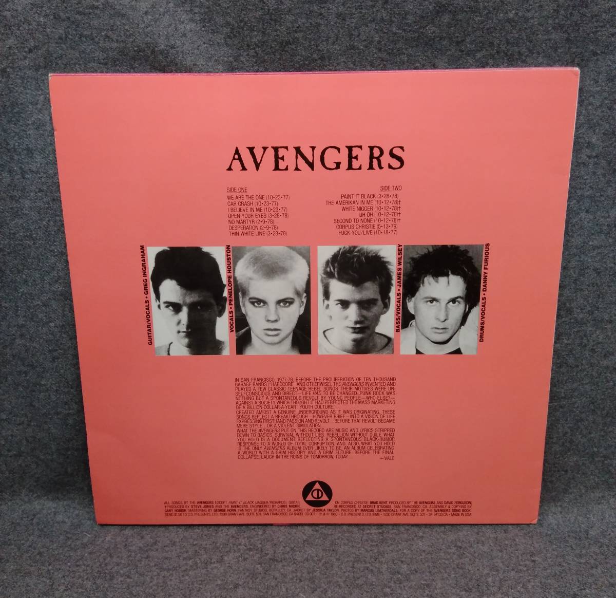 AvengersAvengers　　アベンジャーズ　　パンク　CD007 LP レコード 店舗受取可_画像2