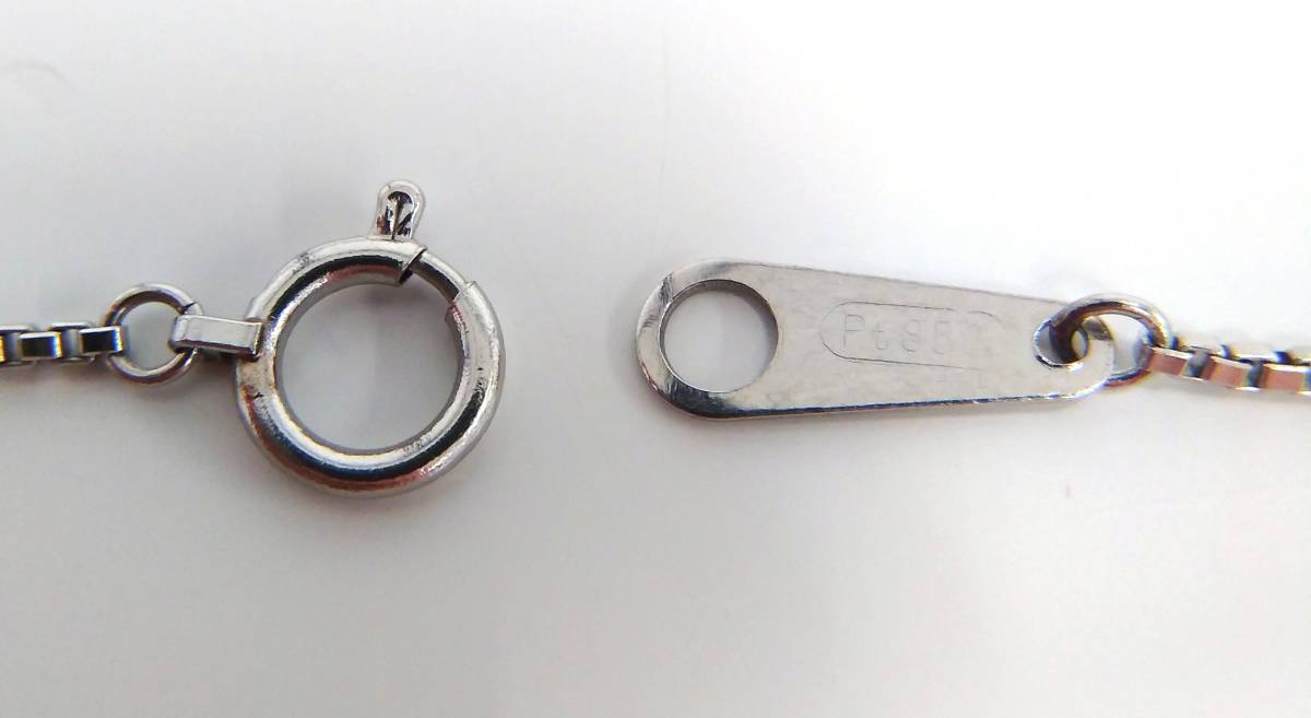 Pt850 40cm ダイヤ1.52ct プラチナ ネックレス 6.8g ベネチアン