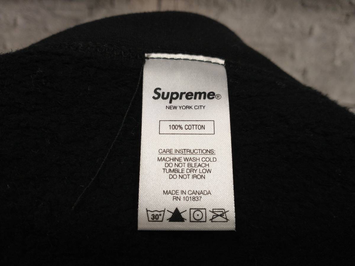 美品 Supreme シュプリーム Small Box Hooded Sweatshirt スモールボックス フーディー パーカー 厚手 裏起毛 カナダ製 サイズM ブラック_画像9