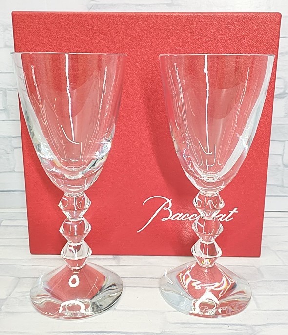 正式的 クリスタルガラス ペア ベガ グラス バカラ 美品 2客 ブランド