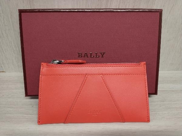 BALLY Adley バリー セージ レザー ウォレット カードケース 名刺入れ コインケース オレンジ 橙 箱あり 店舗受取可_画像1