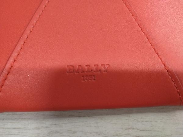 BALLY Adley バリー セージ レザー ウォレット カードケース 名刺入れ コインケース オレンジ 橙 箱あり 店舗受取可_画像5