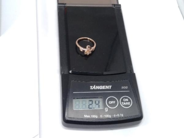 【新品仕上げ済】 K18 ダイヤモンド 0.12ct リング 約10号 2.4g_画像8