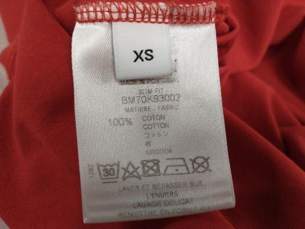 GIVENCHY ジバンシィ BM70K93002 クルーネック 半袖 Tシャツ 丸首 カットソー レッド 赤 メンズ XS 綿 コットン 店舗受取可_画像9