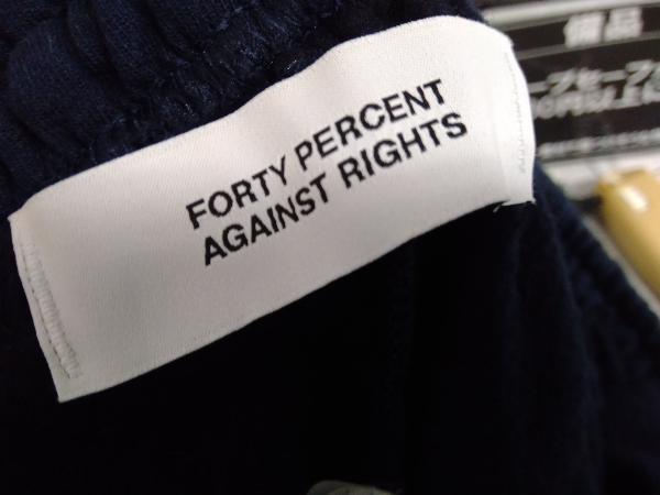 FORTY PERCENTS AGAINST RIGHTS スウェットパンツ ネイビー ロングパンツ_画像5