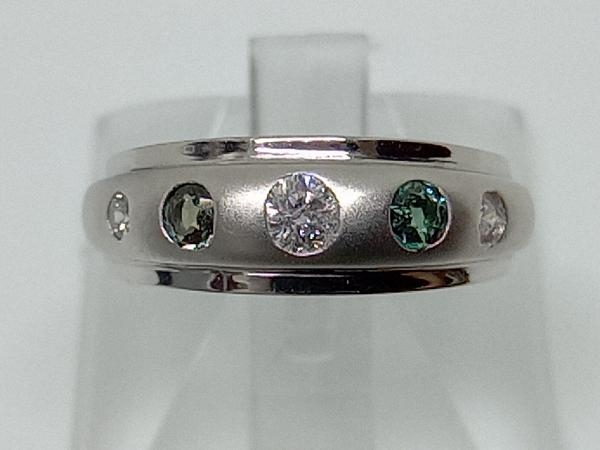 [Pt900] alexandrite 0.14ct diamond 0.19ct 11 number ring ring accessory jewelry precious metal used 