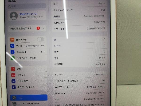 docomo iPad mini Wi-Fi+Cellular 64GB MUX72J/A ゴールド_画像7