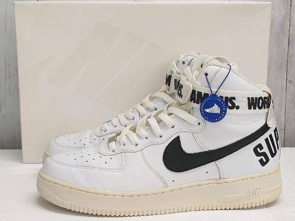 【鑑定済み】【箱付き】NIKE AIR FORCE 1 HIGH SUPREME SP/ スニーカー/ナイキ/エアフォースワン/シュプリーム/698696 100/28cm