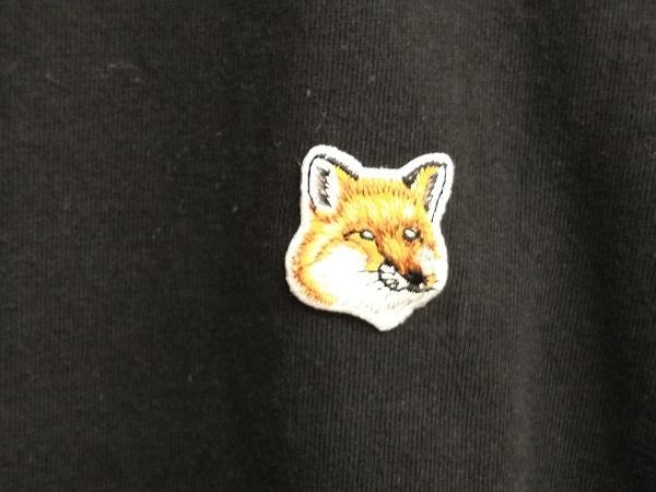 MAISON KITSUNE SHIRT FOX HEAD PATCH| mezzo n лисица черный короткий рукав футболка AM00103KJ0008