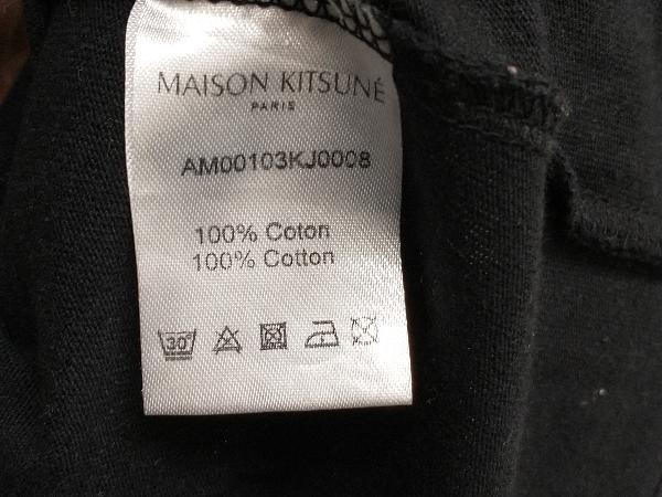 MAISON KITSUNE SHIRT FOX HEAD PATCH| mezzo n лисица черный короткий рукав футболка AM00103KJ0008