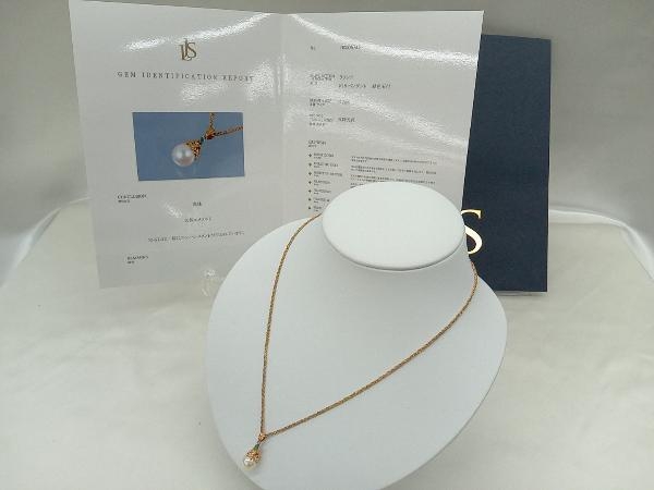 非常に高い品質 約53cm 6.7g エメラルド 【K18】真珠 ネックレス 中古 貴金属 ジュエリー アクセサリー その他