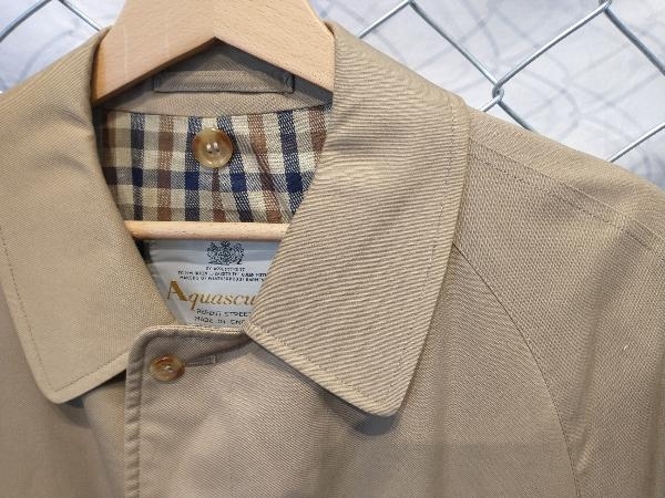 【メール便無料】 Aquascutum 店舗受取可 チェック柄 トレンチコート ステンカラーコート ベージュ アクアスキュータム ステンカラーコート 【メール便無料】 Aquascutum 店舗受取可 チェック柄 トレンチコート ステンカラーコート ベージュ アクアスキュータム ステンカラーコート