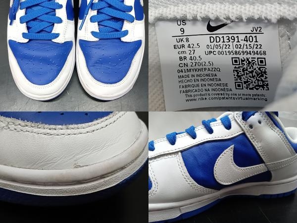 NIKE DUNK Low Racer Blue and White Reverse Kentucky ナイキ ダンクロー レーサー ブルー リバース ケンタッキー DD1391-401 27cm_画像6