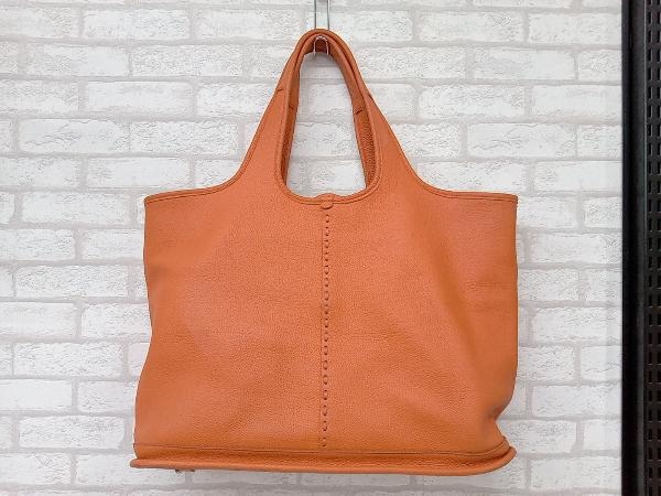MAGNU トートバッグ オレンジ レディース マヌー レザー 店舗受取可