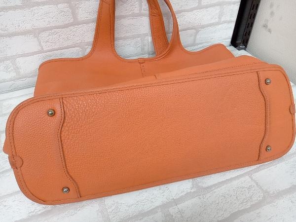 MAGNU トートバッグ オレンジ レディース マヌー レザー 店舗受取可