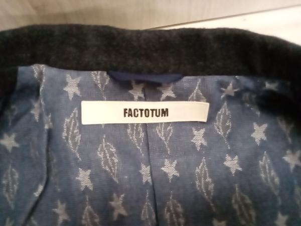 FACTOTUM ファクトタム ツイードジャケット サイズ46 チャコール 店舗受取可_画像5