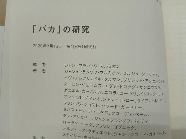 「バカ」の研究 ジャン・フランソワ・マルミオン_画像5