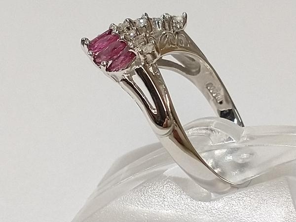 Pt900 プラチナ 約13号 総重量約4.9g ダイヤモンド(0.10ct) リング