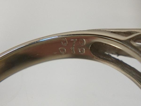 Pt900 プラチナ 約13号 総重量約4.9g ダイヤモンド(0.10ct) リング