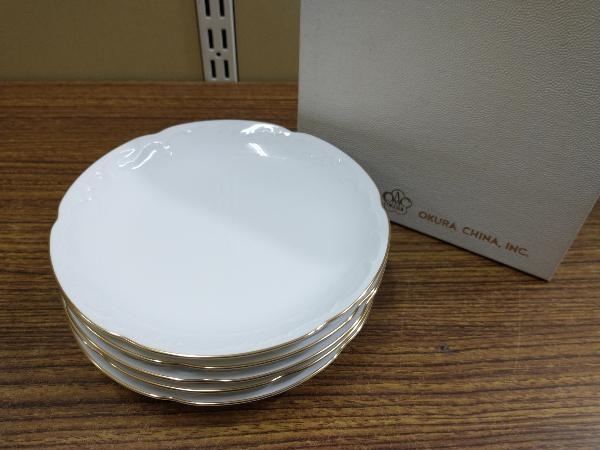 大倉陶園15cm 銘々皿揃プレート小皿5枚セットホワイト- JChere雅虎拍卖代购
