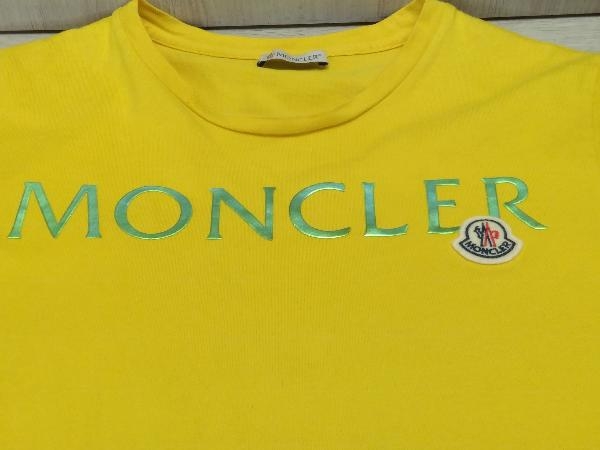 MONCLER/モンクレール　GIROCOLLO 半袖Tシャツ　ロゴプリント　レディース　インナー　トルコ製　イエロー　サイズTG L_画像5