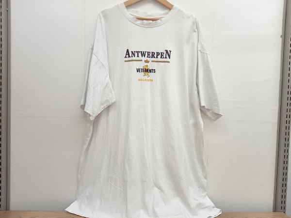 売り切れ必至！ VETEMENTS ヴェトモン Tシャツ L コットン UE51TR430W 21SS ワントワーププリント オーバーサイズ ホワイト 文字、ロゴ