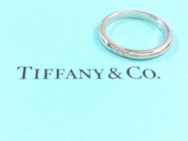 TIFFANY＆CO ティファニー Pt950 ＃6.5 ダイヤ付き クラシックバンド リング 指輪