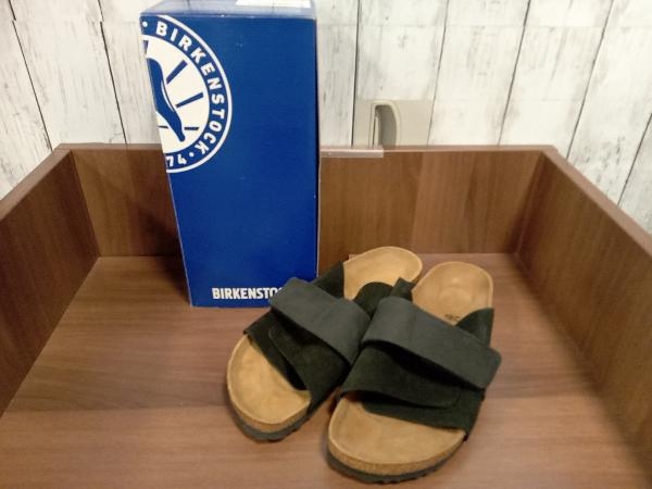 BIRKEN STOCK ビルケンシュトック サンダル BIRKENSTOCK KYOTO キョウト スエード ブラック ブラウン メンズ 43 28cm_画像1