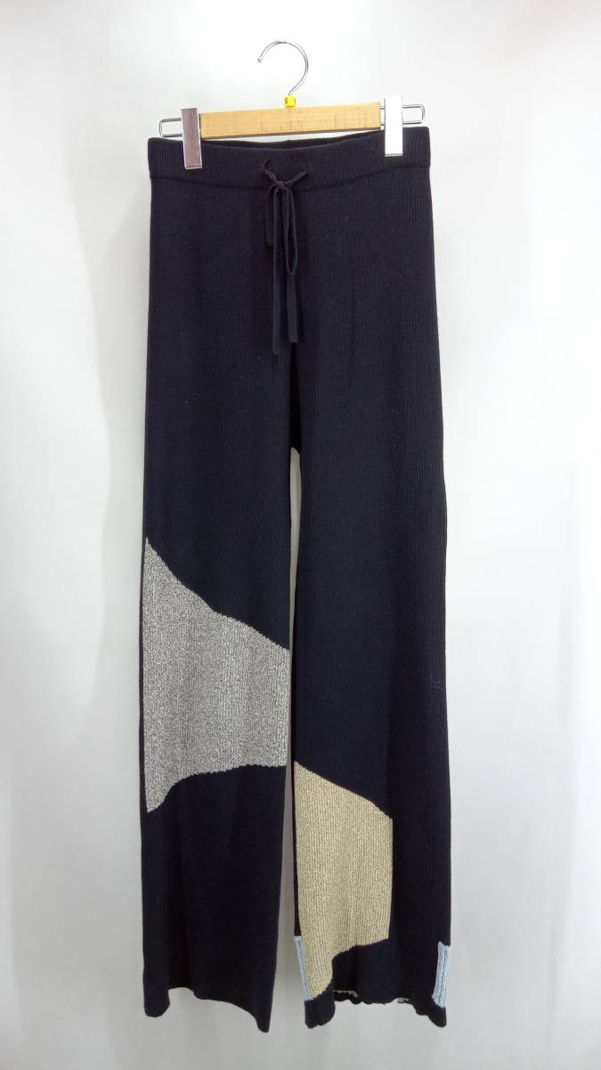 最新最全の SODUK ★ スドーク 通年 ブラック サイズS ワイドな作り ウール入り ウエストゴム ニットパンツ trousers palette color Sサイズ 最新最全の SODUK ★ スドーク 通年 ブラック サイズS ワイドな作り ウール入り ウエストゴム ニットパンツ trousers palette color Sサイズ