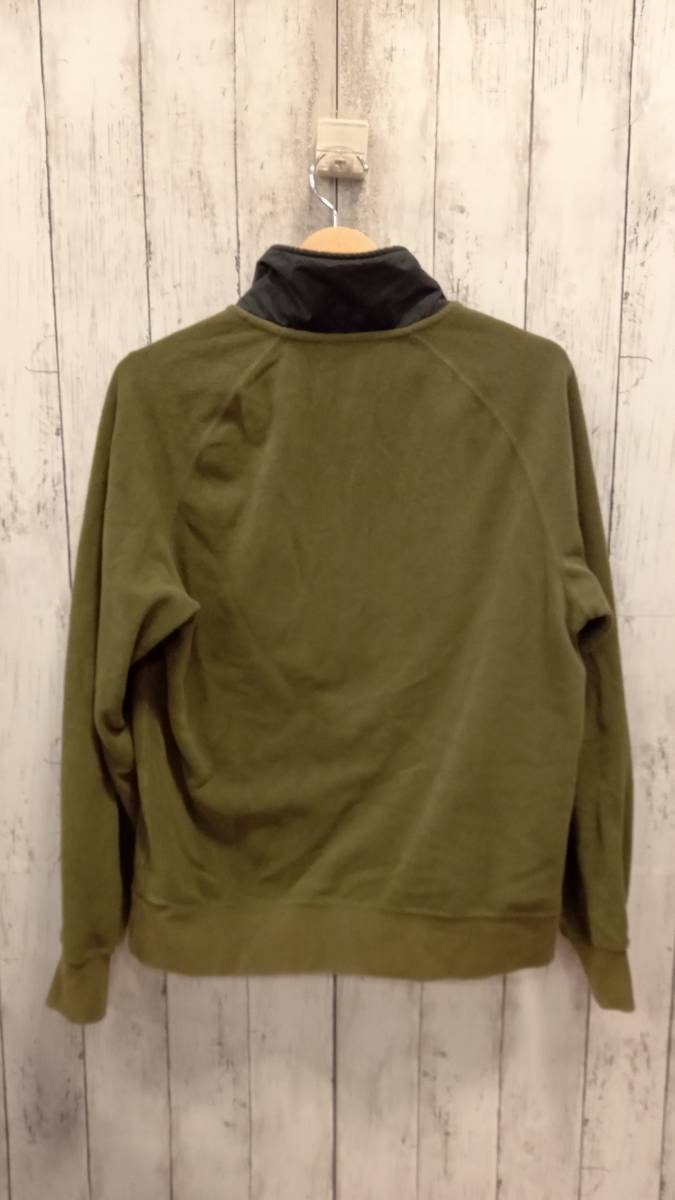 NIKE Nike moss green half Zip suede sweat khaki polyester long sleeve men's S