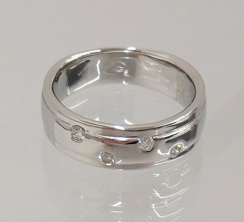 【研磨済】Pt900　ダイヤ0.13ct　13号　10.3g　プラチナ　ダイヤモンド　リング　指輪