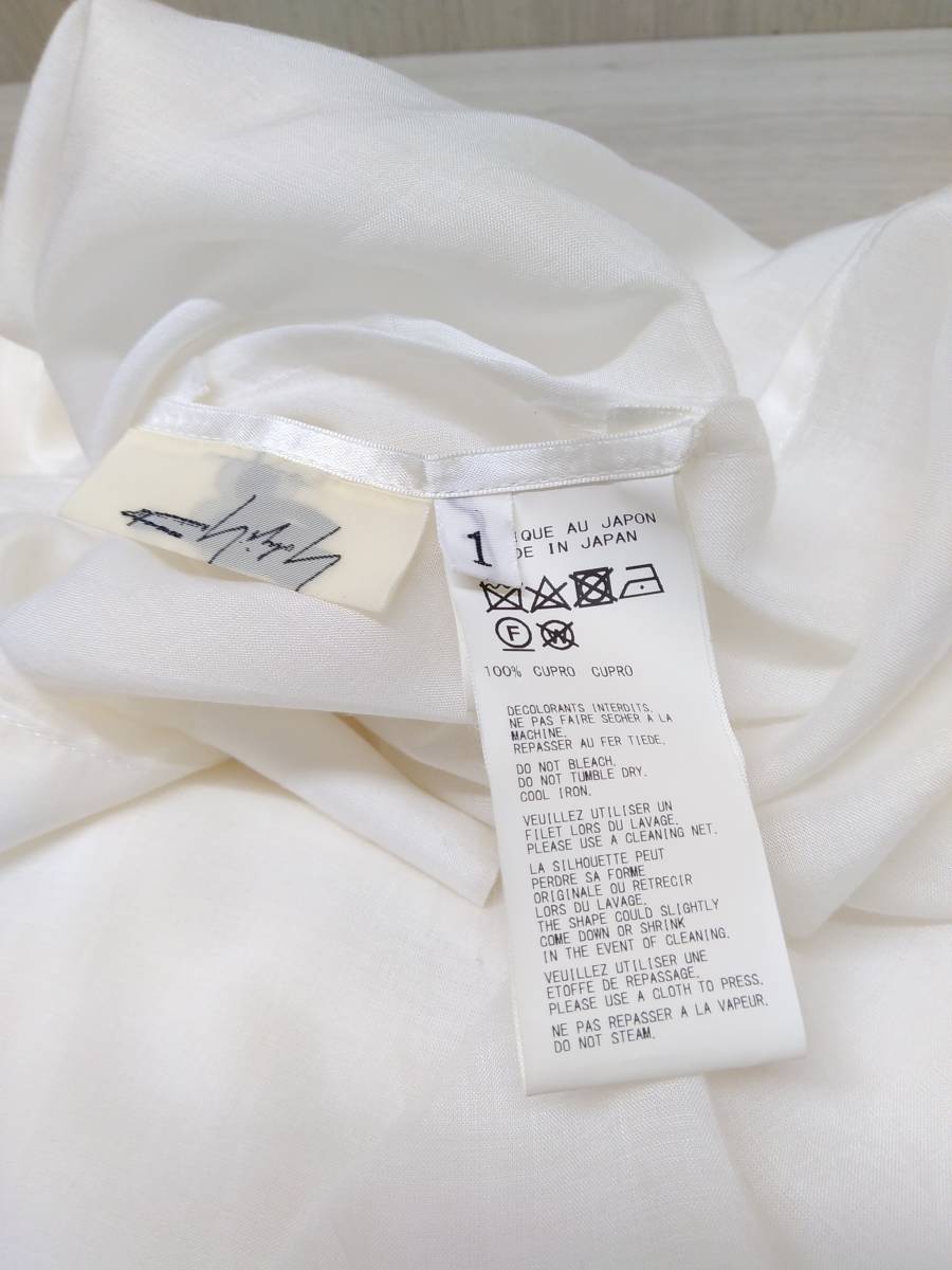 B Yohji Yamamoto/ビーヨウジヤマモト/長袖シャツ/ NH-B58-201／Separation Long Shirts/19SS/ホワイト/サイズ1_画像7