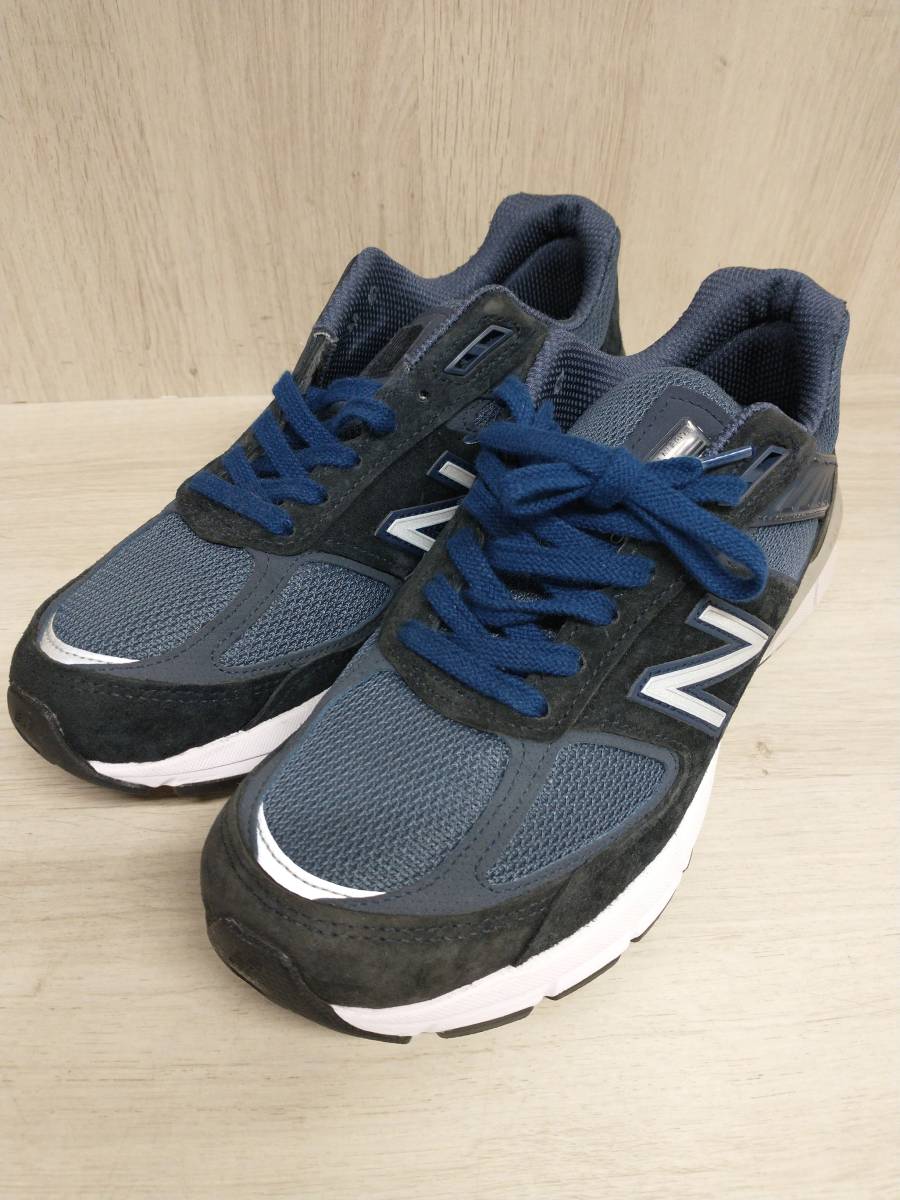 New Balance スニーカー new balance ニューバランス M990NV5 NAVY/SILVER 21FW-I メンズ レディース スニーカー US7 1/2 約25.5cm 箱無し