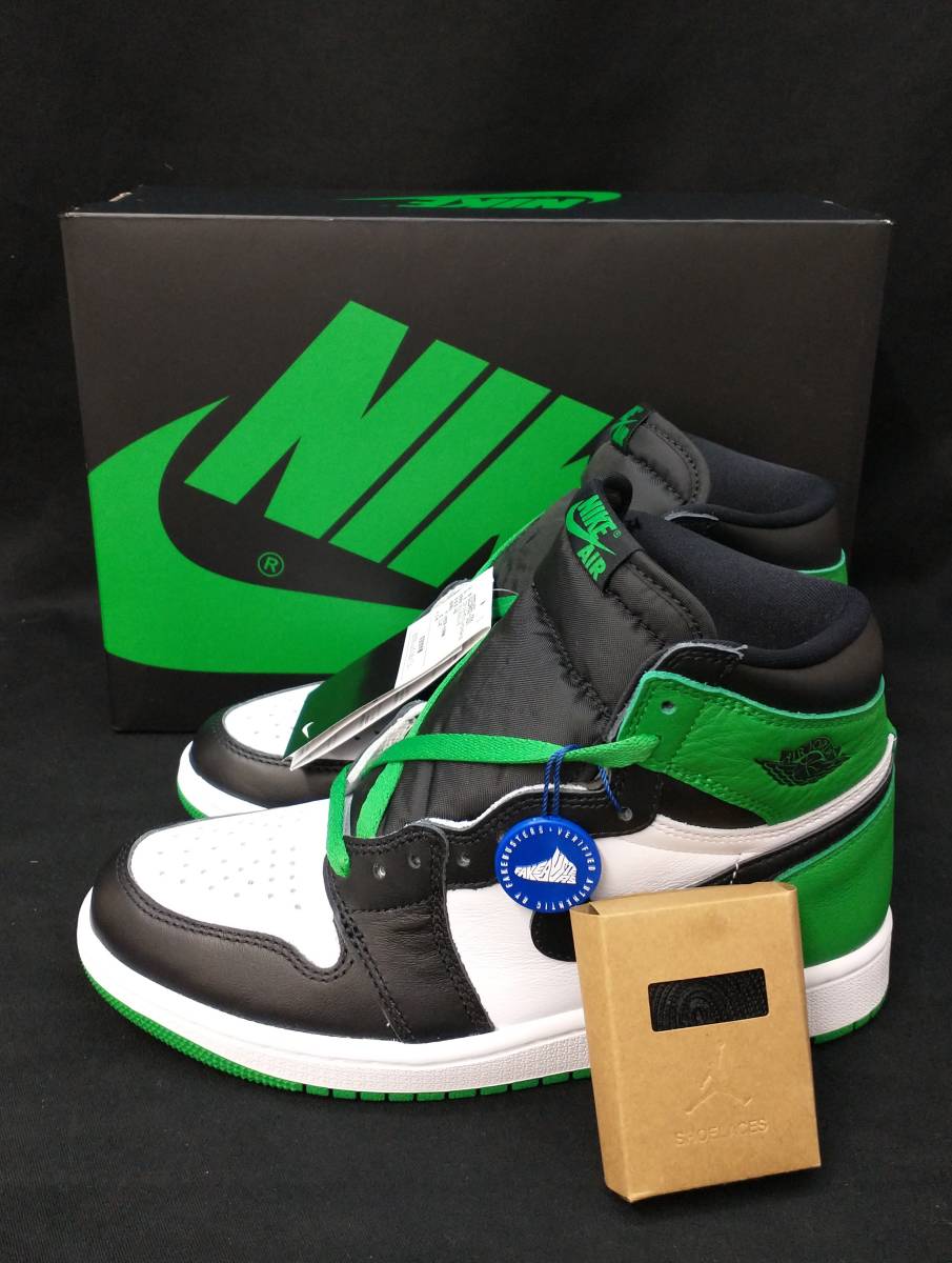 [黒タグ付・未使用] NIKE AIR JORDAN 1 RETRO HI OG AJ1 LUCKY GREEN ジョーダン セルティック 24cm 緑 つま黒 DZ5485-031 店舗受取可_画像1