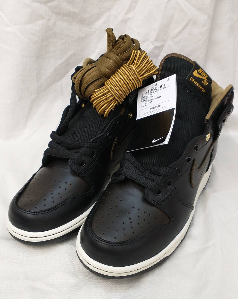 [黒タグ付・未使用] NIKE PAWNSHOP SB DUNK HI OG QS BLACK ポーンショップ コラボ ダンク スニーカー 27.5cm 黒 FJ0445-001 店舗受取可_画像2