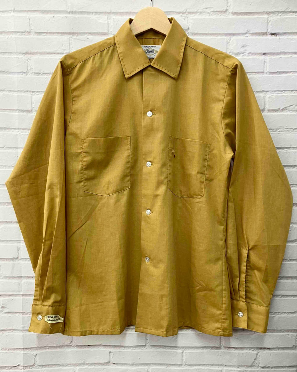 祝開店!大放出セール開催中 ポケット刺繍 / USA製 / 60s / ARROW STOCK】 【DEAD / VINTAGE / 古着 / ハンドステッチ / サイズS / イエロー / 袖タグあり / 襟芯入り Sサイズ 祝開店!大放出セール開催中 ポケット刺繍 / USA製 / 60s / ARROW STOCK】 【DEAD / VINTAGE / 古着 / ハンドステッチ / サイズS / イエロー / 袖タグあり / 襟芯入り Sサイズ