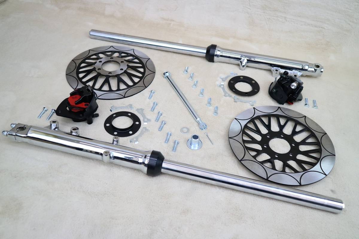 GS400 フロントダブルセット メッキ トレンチ / 純正リプロ