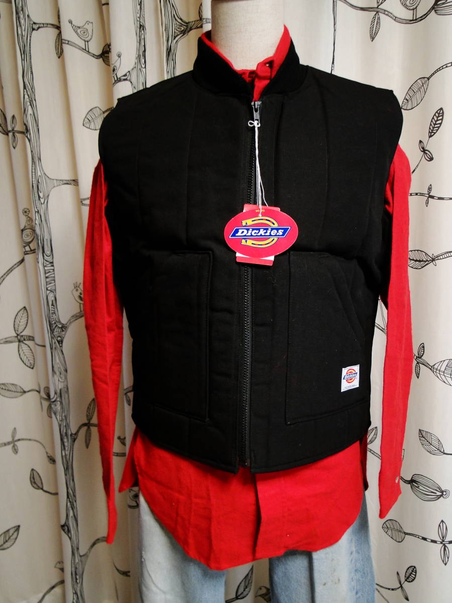 80's・白タグ・:ディッキーズ DICKIES・VEST SIZE-M Made in U.S.A.・デッドストック・送料込_画像6