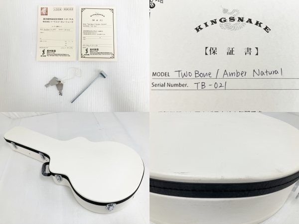 King Snake Two Bone Amber Natural TB-021 フルアコ エレキ King Snake Two Bone Amber Natural TB-021 フルアコ エレキ