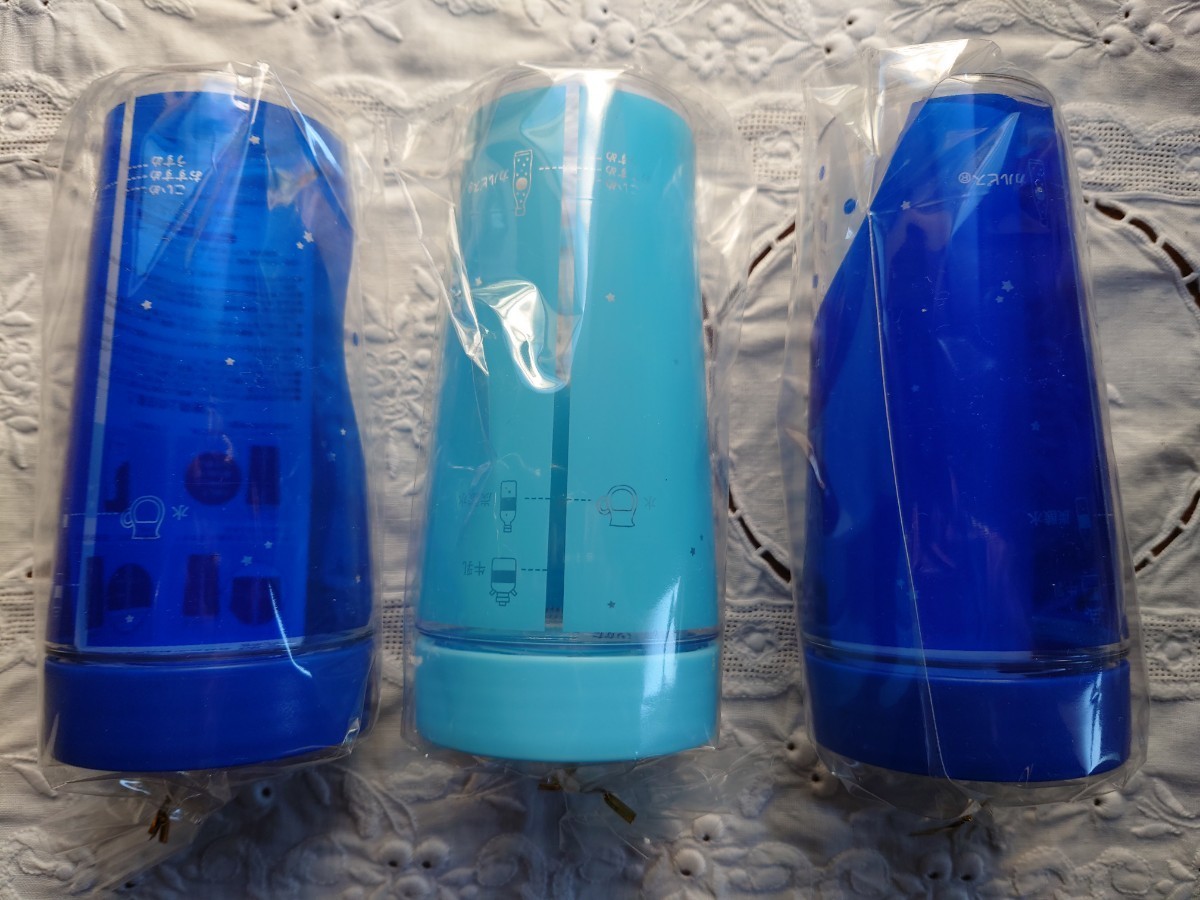 karupis cover attaching clear cup 3 piece set 2022 year summer freebie ... light . recommendation memory Asahi drink body is AS resin made blue color 2 piece . light blue 1 piece 